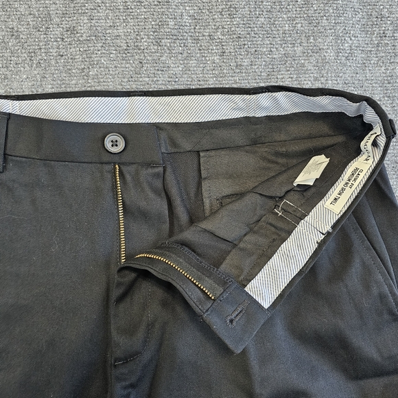 NWT Haggar Premium No Iron Straight leg Flat Front Stretch Black Pants 34x29 - Picture 7 of 16